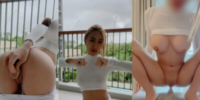 เย็ดคนดังในโอนลี่แฟน น้องจูนชุดขาวสุดยั่วควย ช่วยตัวเองริมระเบียง