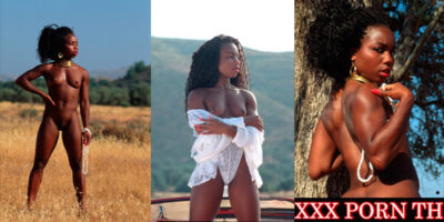 สาวแอฟริกา ยืนแก้ผ้าหุ่นแน่นจัด อยากจับเย็ด ให้เสร็จกลางป่า